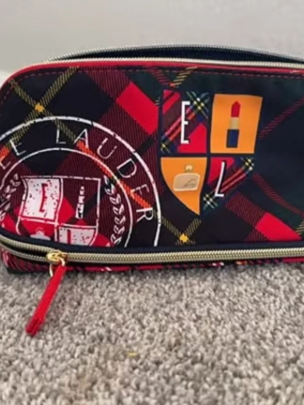 2 layers Estee Lauder zipper cosmetic bag